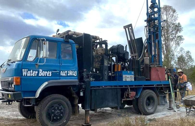 Blue service truck — Bore Drilling in Hervey Bay, QLD